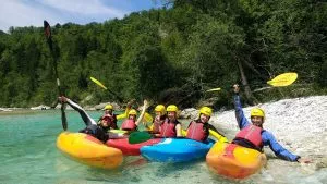 Kayaking fun in Slovenia
