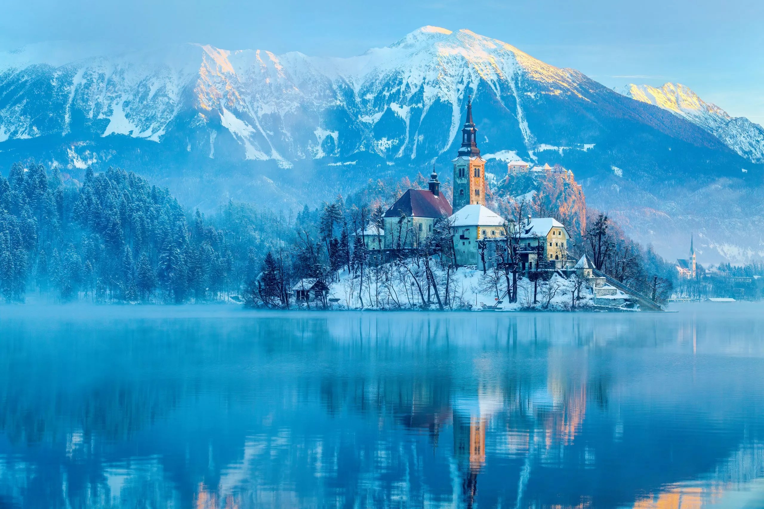 Winterliche Atmosphäre in Bled